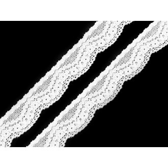 Elasztikus csipke műszálas 25 mm