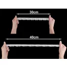 Elasztikus csipke műszálas 28 mm - 1 fehér (50,4 m-os csomagolás)