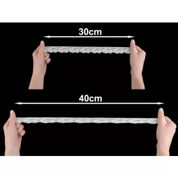   Elasztikus csipke műszálas 28 mm - 1 fehér (50,4 m-os csomagolás)