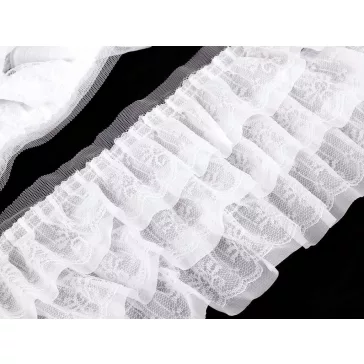 Háromsoros fodor szélesség 13,5 cm - hófehér