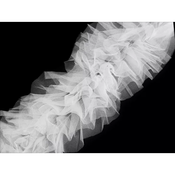 Varrható / tüll fodor tutu szoknyához 10 cm - 1 fehér Varrható / tüll fodor tutu szoknyához 10 cm - 1 fehér