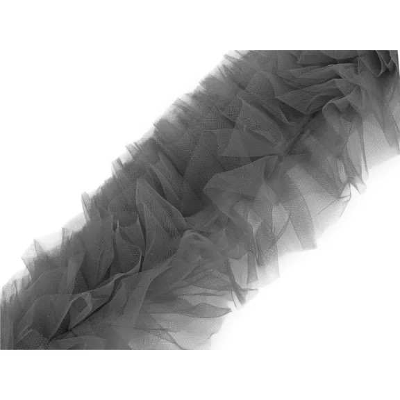 Varrható / tüll fodor tutu szoknyához 10 cm - 2 szürke Varrható / tüll fodor tutu szoknyához 10 cm - 2 szürke