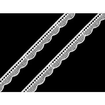   Légcsipke széles 11; 15 mm - 1 (11 mm) Törtfehér (18 m-os csomagolás)
