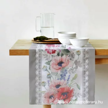 Pipacs mintás,50cm széles pamutvászon - 1,35 méter
