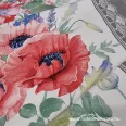 Poppy patterned,50cm wide cotton fabric - 1,35 metre