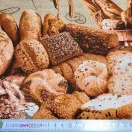 "the aroma of bread" waffle fabric 50cm wide