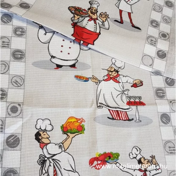 Vidám szakácsok darázs szövet 50cm széles Vidám szakácsok darázs szövet 50cm széles
