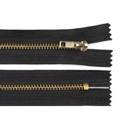 Fém cipzár zárt 10 cm 4M0 sárgaréz