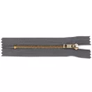 Fém cipzár zárt 10 cm 4M0 sárgaréz - 320 zavarosszürke (10 db-os csomagolás)