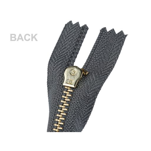 Fém cipzár zárt 10 cm 4M0 sárgaréz