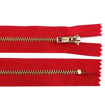   Fém cipzár zárt 18 cm (VT10) #5M0 sárgaréz - 320 szürke hematyt (25 db-os csomagolás)