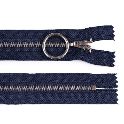 Fém cipzár zárt 20 cm 4M0 antik ezüst fogakkal