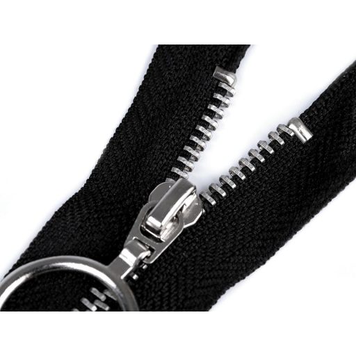 Fém cipzár zárt 20 cm 4M0 antik ezüst fogakkal