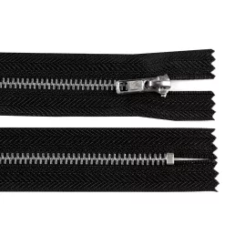 Fém cipzár zárt 18 cm (VT10) #5M0 antik ezüst fogakkal