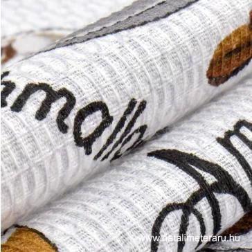 Favourite Coffees 50 cm waffle fabric