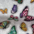 Multicoloured butterflies 50 cm wide waffle fabric