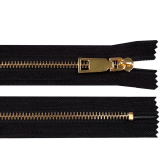 Fém cipzár dísz futóval No 5 hossza 24,5 cm