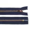 Fém cipzár No 5 hossz. 10 cm (jeans) nem bontható - 330 blue dark arany (1 db-os csomagolás)
