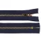 Fém cipzár No 5 hossz. 16 cm ( jeans ) nem bontható - 330 blue dark arany (1 db-os csomagolás)