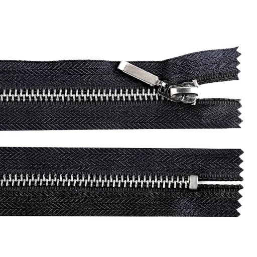 Fém / sárgaréz cipzár No 6 hossza 16 cm (farmer)