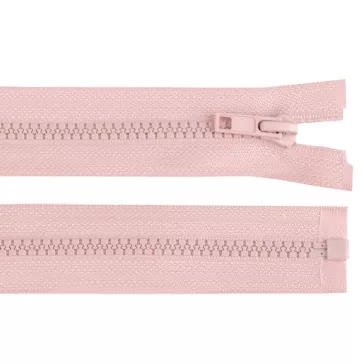   Cápa fogú cipzár GT10 No 5 hossza 30 cm kabátba - 136 púderrózsaszín (25 db-os csomagolás)
