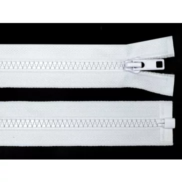   Cápa fogú cipzár bontható 75 cm GT10 No 5 hossza kabátba - 101 fehér (1 db-os csomagolás)