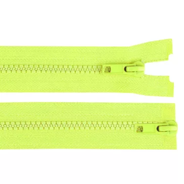   GT10 bontható kétnyitós öntött műanyag cipzár 65 cm - 229 sárga neon (25 db-os csomagolás)