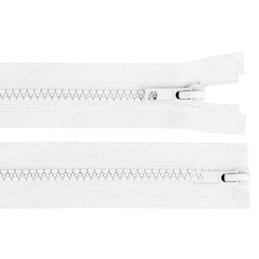   GT10 bontható kétnyitós öntött műanyag cipzár 95 cm - 101 fehér (25 db-os csomagolás)