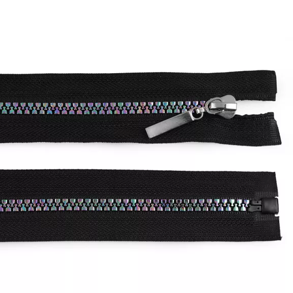 Szivárványos cápa fogú cipzár 70 cm GT10 No 5 - 322 fekete (10 db-os csomagolás) Szivárványos cápa fogú cipzár 70 cm GT10 No 5 - 322 fekete (10 db-os csomagolás)