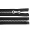 Cápa fogú cipzár vastag 80 cm ezüst-fekete fogak no 8 mm