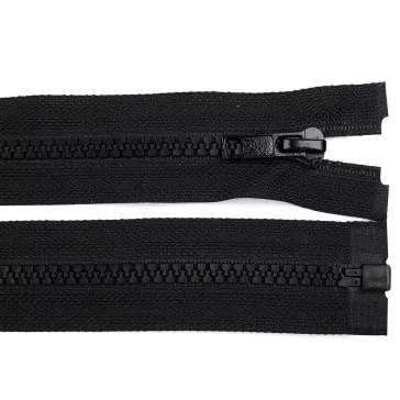   Cápa fogú cipzár bontható 130 cm No 5 - 322 fekete (1 db-os csomagolás)