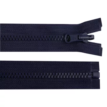   Cápa fogú cipzár 60 cm GT10 bontható 5 mm csúszóka kettő oldalas - fekete (10 db-os csomagolás)