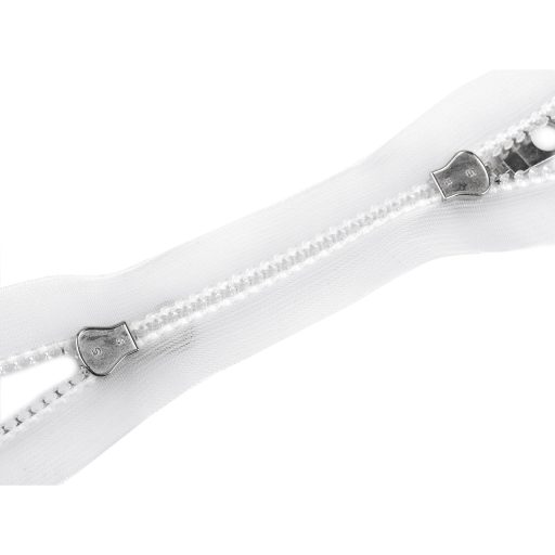 GT10 bontható kétnyitós öntött műanyag cipzár 90 cm transzparens