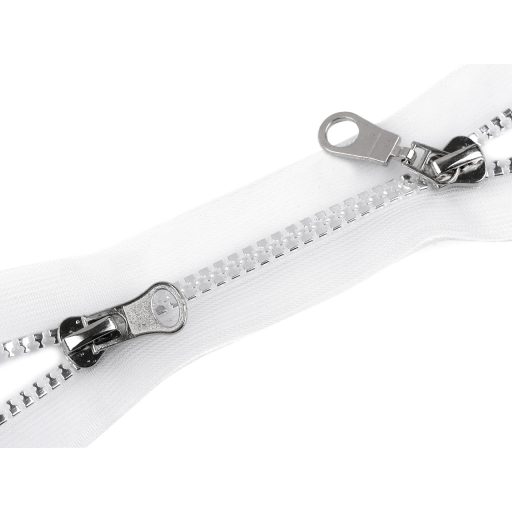 GT10 bontható kétnyitós öntött műanyag cipzár 90 cm transzparens