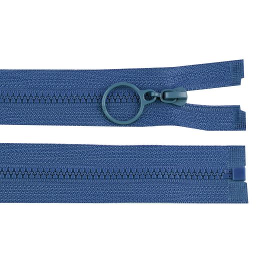 Cápa fogú cipzár vékony bontható No 3 karikával hossz 40 cm