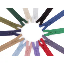   Cápa fogú cipzár vékony bontható No 3 karikával hossz 50 cm