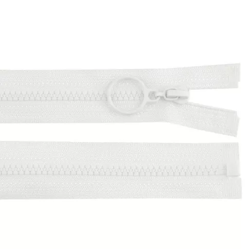 Cápa fogú cipzár vékony bontható No 3 karikával hossz 50 cm