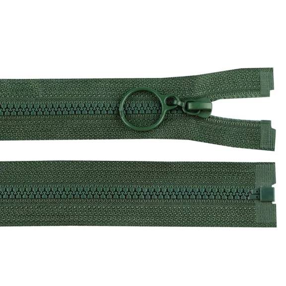 Cápa fogú cipzár vékony bontható No 3 karikával hossz 60 cm - 273 fenyőzöld (25 db-os csomagolás) Cápa fogú cipzár vékony bontható No 3 karikával hossz 60 cm - 273 fenyőzöld (25 db-os csomagolás)