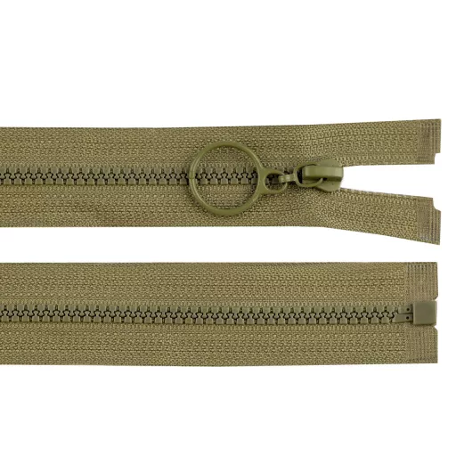 Cápa fogú cipzár vékony bontható No 3 karikával hossz 60 cm