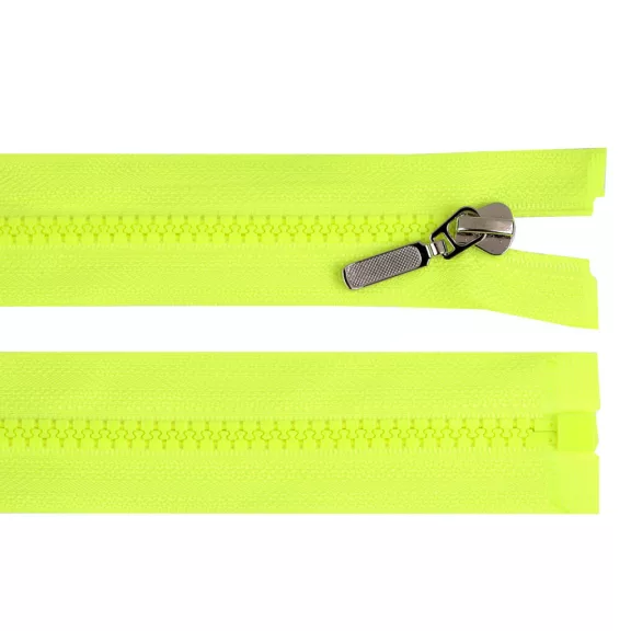 Cápa fogú cipzár bontható GT10 No 5, 60 cm dísz húzóka - 229 sárga neon (10 db-os csomagolás) Cápa fogú cipzár bontható GT10 No 5, 60 cm dísz húzóka - 229 sárga neon (10 db-os csomagolás)