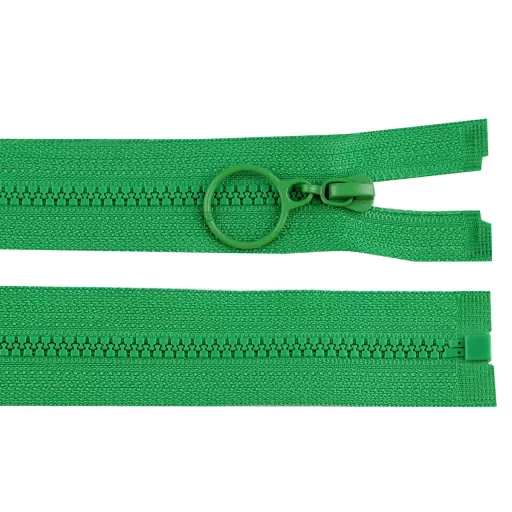 Cápa fogú cipzár vékony bontható No 3 mm cipzár 70 cm hossz. karikával