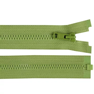   Csontos cipzár YKK No 3 hossza 45 cm - 537 almazöld (5 db-os csomagolás)