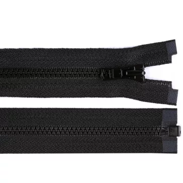  Csontos cipzár YKK No 3 hossza 60 cm - 580 fekete (5 db-os csomagolás)