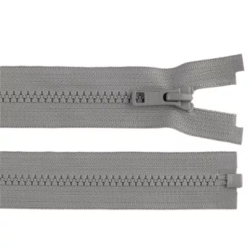   Csontos cipzár YKK No 5 hossza 60 cm - 135 szürke (50 db-os csomagolás)