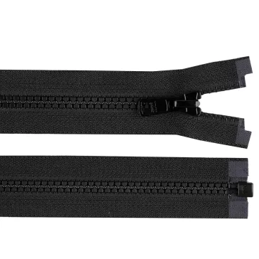   Csontos cipzár YKK No 5 hossza 80 cm - 580 fekete (50 db-os csomagolás)