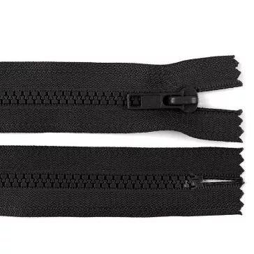   GT10 nem bontható öntött műanyag cipzár 18 cm - 322 fekete (10 db-os csomagolás)