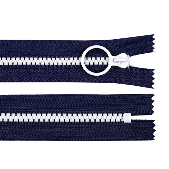 GT10 nem bontható öntött műanyag cipzár 15 cm dísz csúszóka - 9 (330) blue dark fehér (1 db-os csomagolás) GT10 nem bontható öntött műanyag cipzár 15 cm dísz csúszóka - 9 (330) blue dark fehér (1 db-os csomagolás)