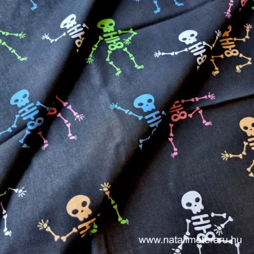 Colorful skeleton pattern cotton percale