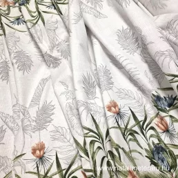 Nyomottmintás vastag pamutvászon – természetes 100% pamut dekorációs textil vászonkötéssel