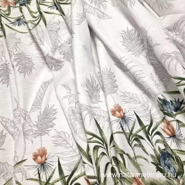 Nyomottmintás vastag pamutvászon – természetes 100% pamut dekorációs textil vászonkötéssel